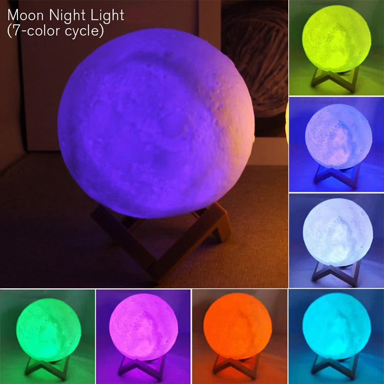 LED Book Light Moon Light Star Lamp DIY Moon Night Light Child Birthday Gift Bedroom Decoration Night Light Atmosphere Lights